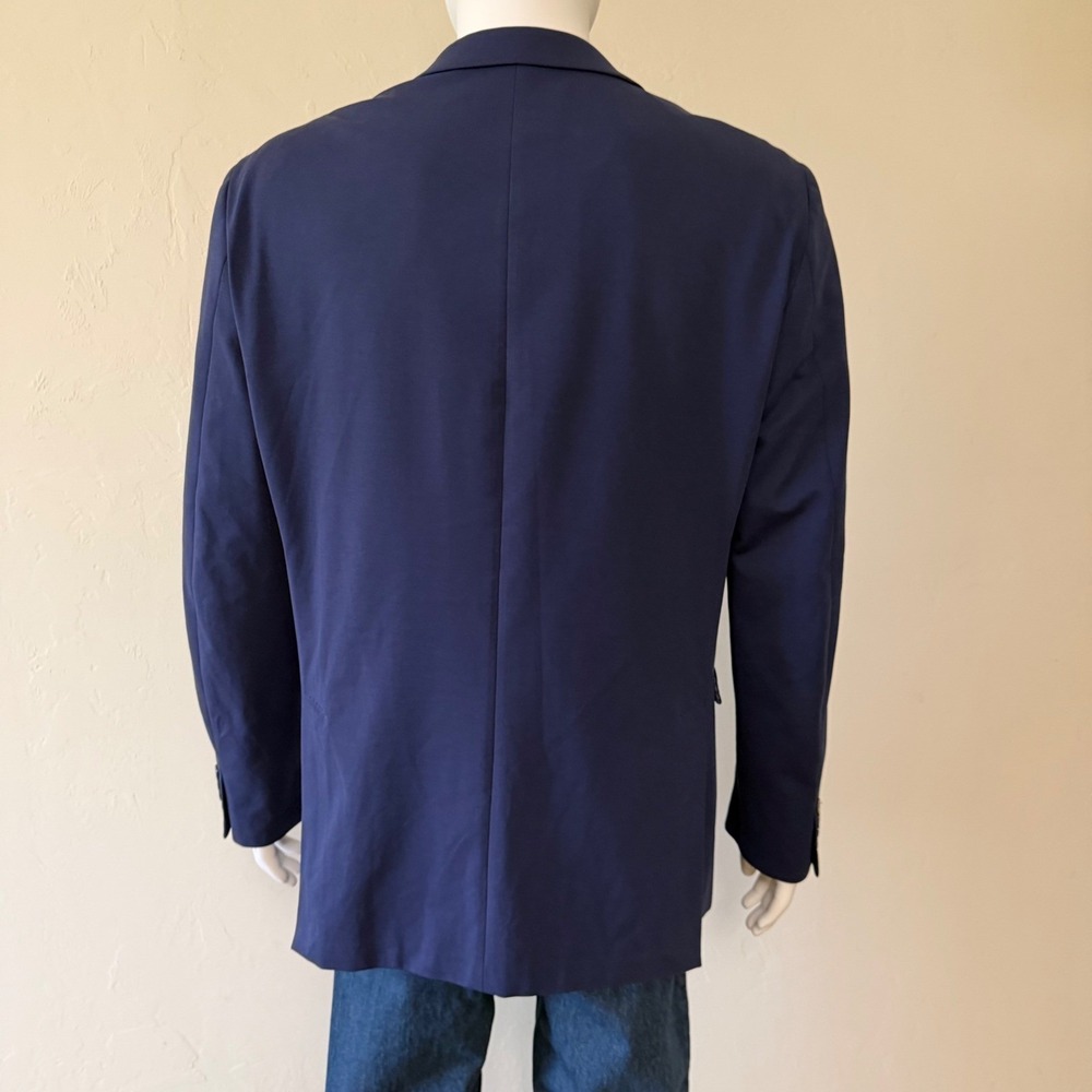 Lauren Ralph Lauren Mens 46L Navy Blue Stretch Blazer‎ Sport Coat Macy's 46 Long - Picture 8 of 16